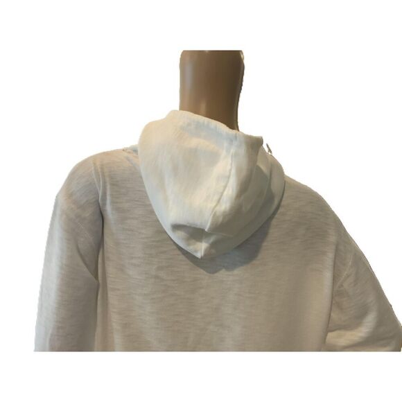 DVISION White Long-sleeve Cotton Polyester Hoodie Sweatshirt Size Large - Picture 6 of 14